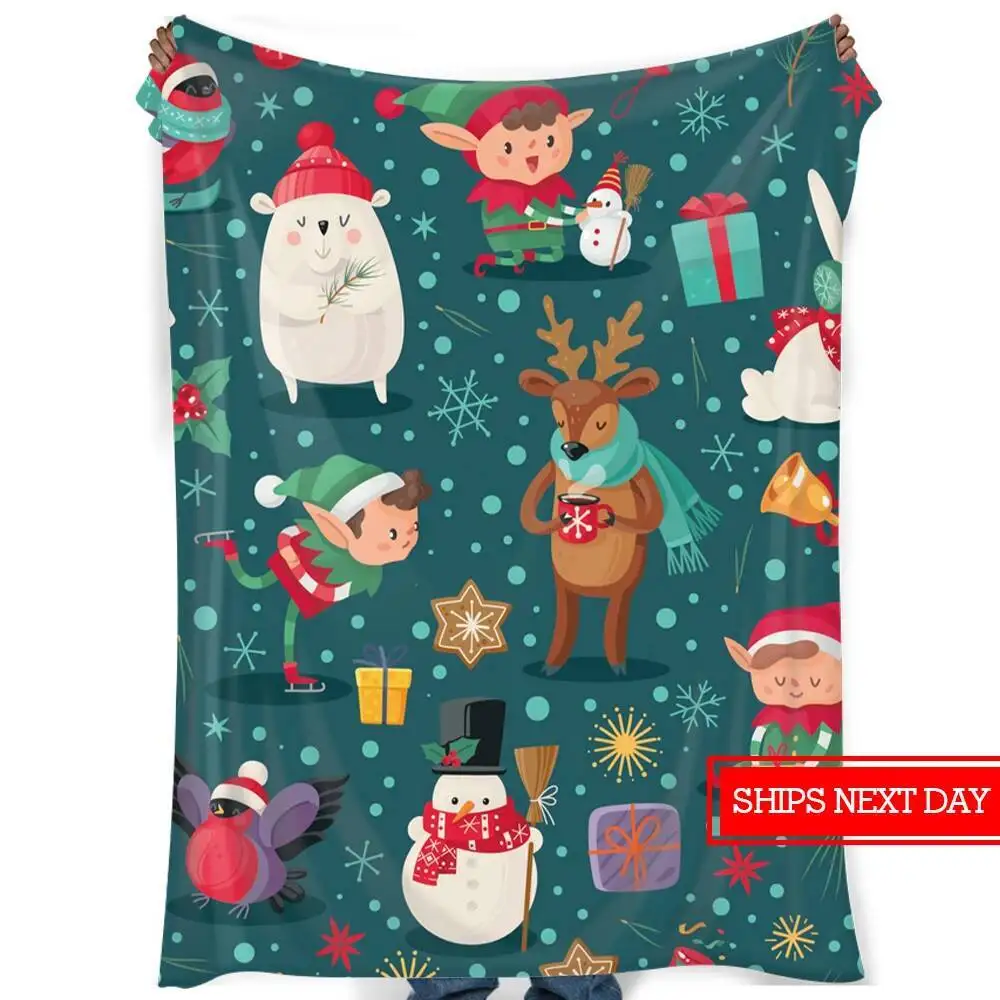 Advanced Christmas Fleece Blanket Witch Blanket Gothic Home Decoration Gothic Blanket Halloween Decoration Christmas Gift