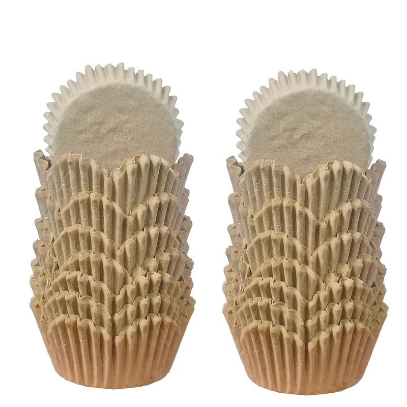150Pcs Natural Color Flower-Shaped Cups, Oil-Resistant Baking Cups, Suitable for Bakeries, Ovens, and Muffin Pans, Easy to Clean - Perfect for Baking Enthusiasts view 2