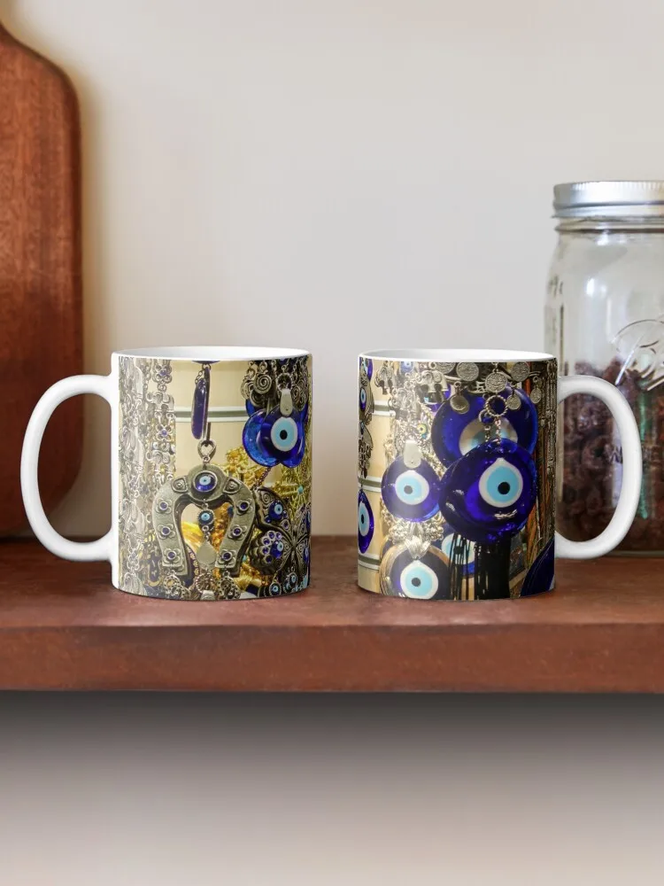 Turkish evil eye talismans Coffee Mug Glass Mug Funny Mugs Creative Cups