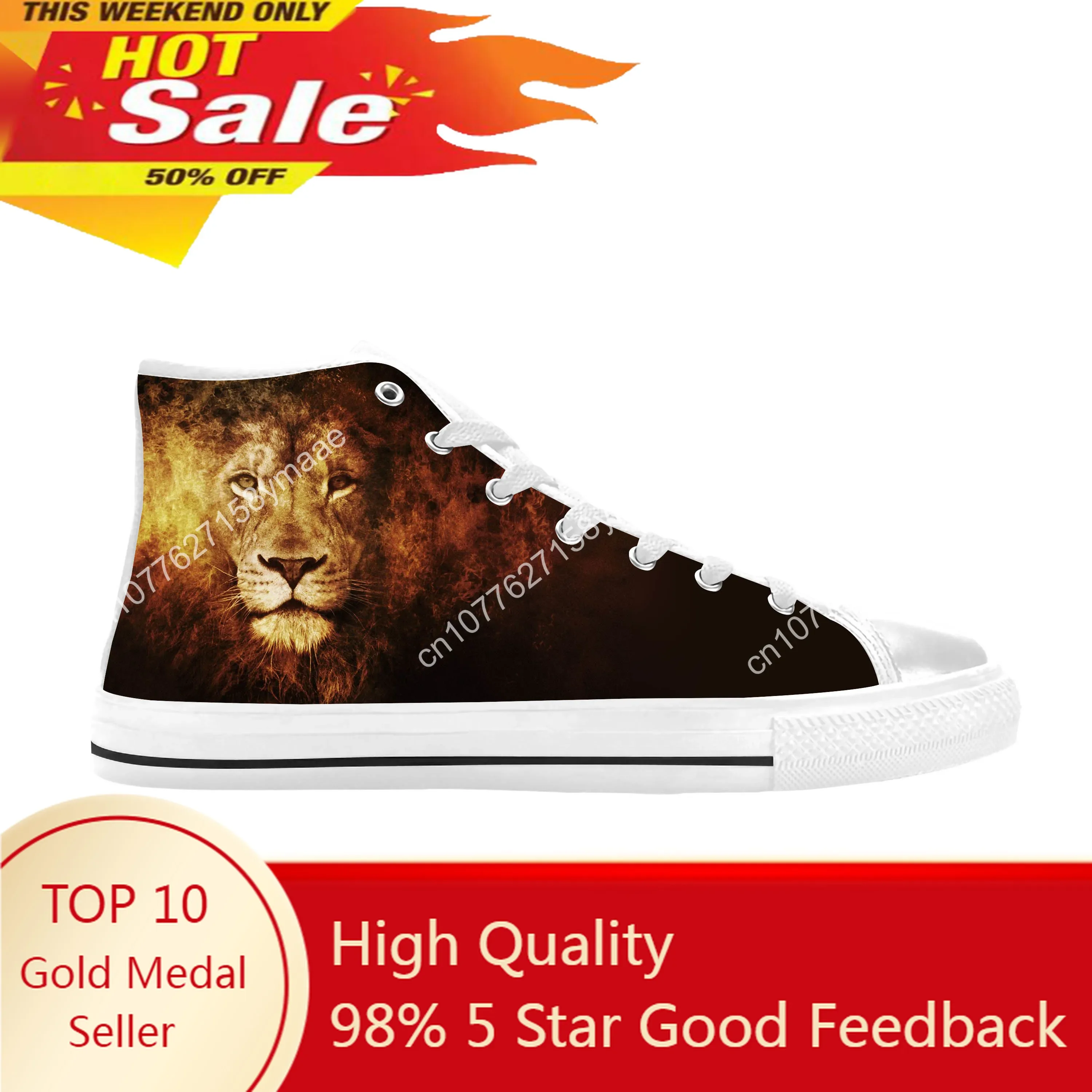 

Ethiopia Ethiopian Flag Lion Of Judah Rasta Rock Casual Cloth Shoes High Top Comfortable Breathable 3D Print Men Women Sneakers