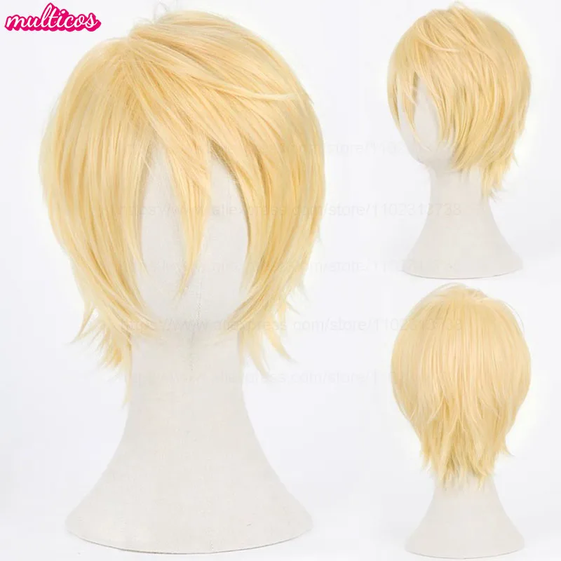 Farben Kurze Gerade Cosplay Perücke Layered Shaggy Flauschig Rot Rosa Braun Grün Blau Hitzebeständige Kunsthaar Party Anime Perücken – Detail 15