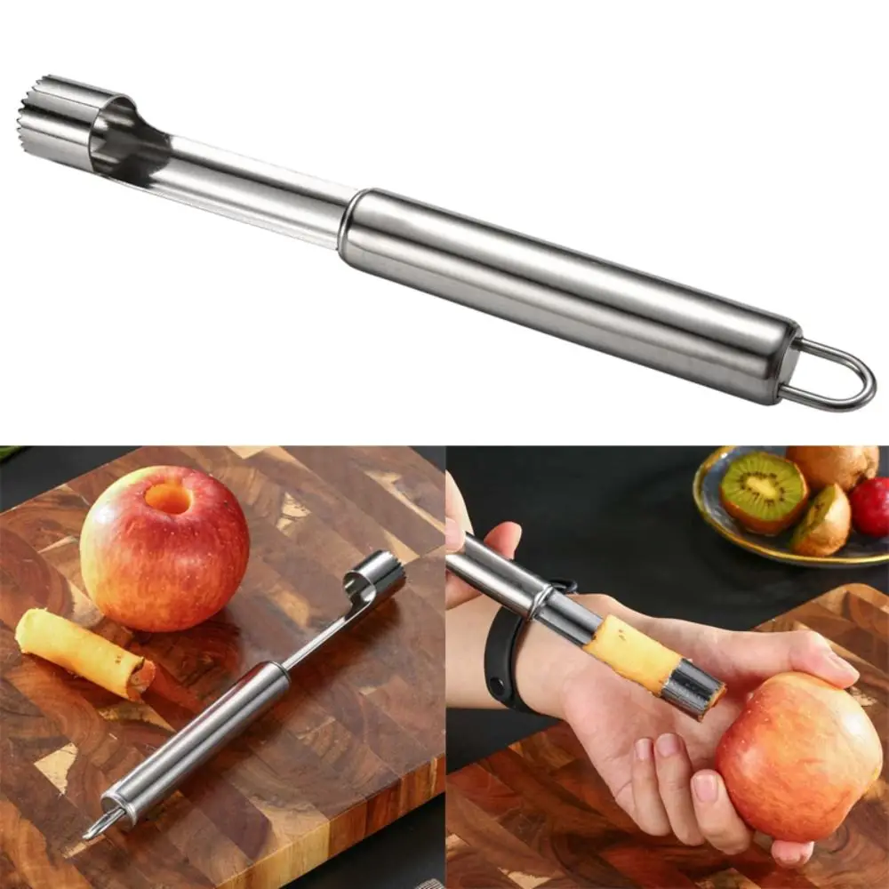 Stainless Steel Core Remover Kitchen Tool Mini Cookware Fruit Corer Silver Easy To Use Pear Corer Home