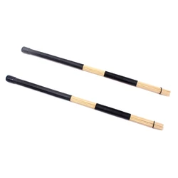 Jazz Drum Sticks with Smooth Grip Durable Bamboo Drumsticks Musical Instrument Percussion-Accessories Gift for Men Women