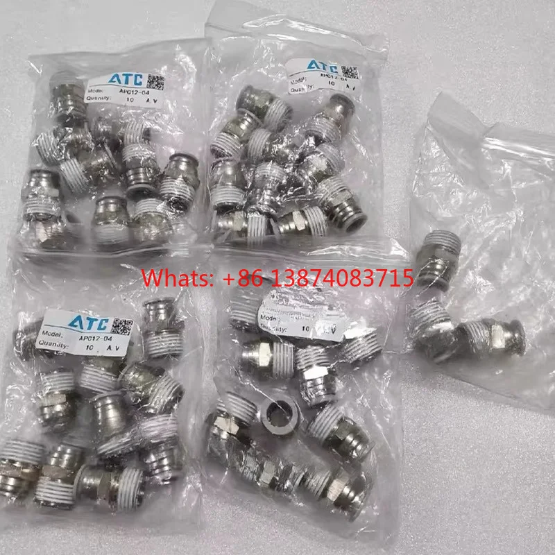 10PCS AIRTAC APC12-01 APC12-02 APC12-03 APC12-04 APC12-06 APC12-M20 Quick-Connect Straight-Through Fitting
