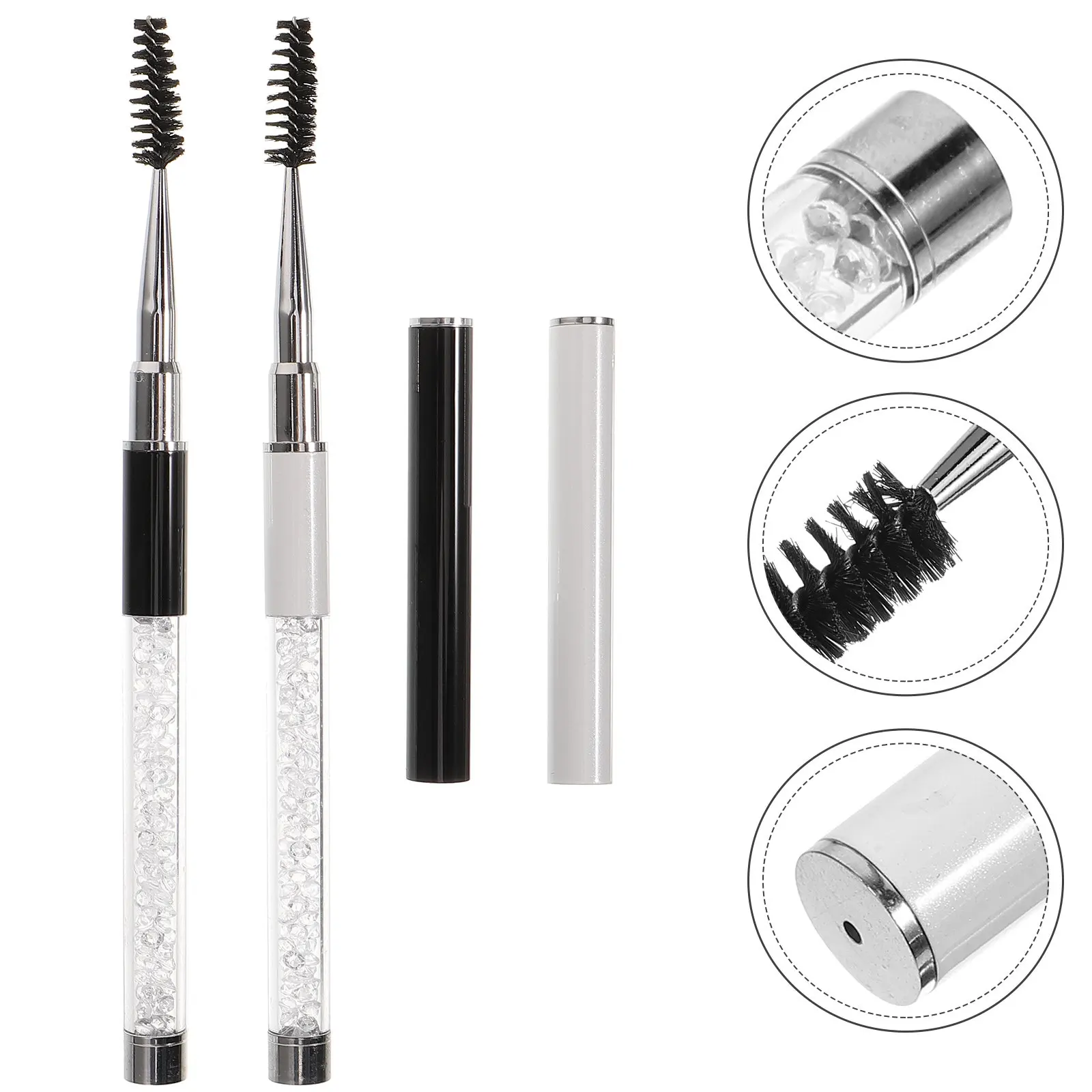 2 cepillos para pestañas, ligeros y reutilizables, herramienta aplicadora para rizar, peinar y aplicar rímel, ideales para viajes, salones de belleza y como regalo.