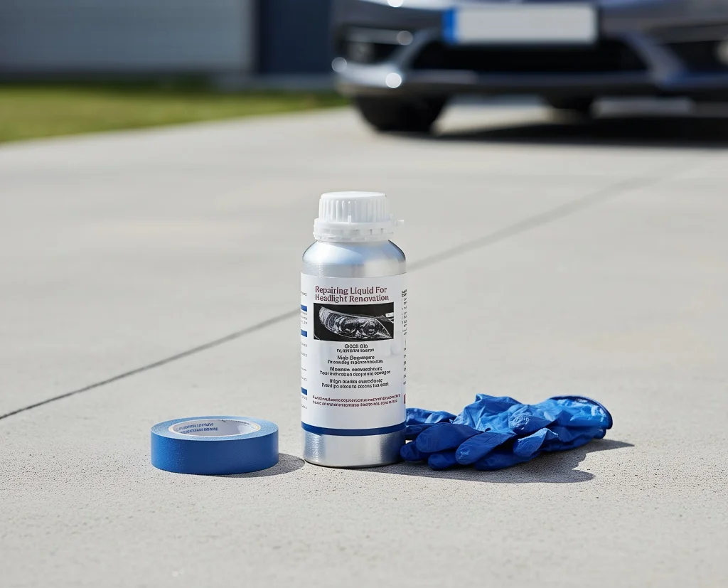 

Car Headlight Restoration Kit – Professional Polish and Evaporator Fluid for Cloudy Headlights