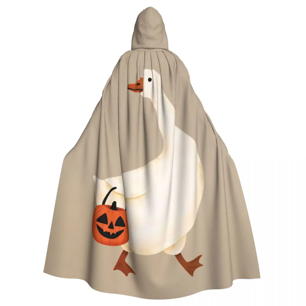 Spooky Goose Halloween Cloak with Hood Witchy Ghost Grim Reaper Robe Costume for Party