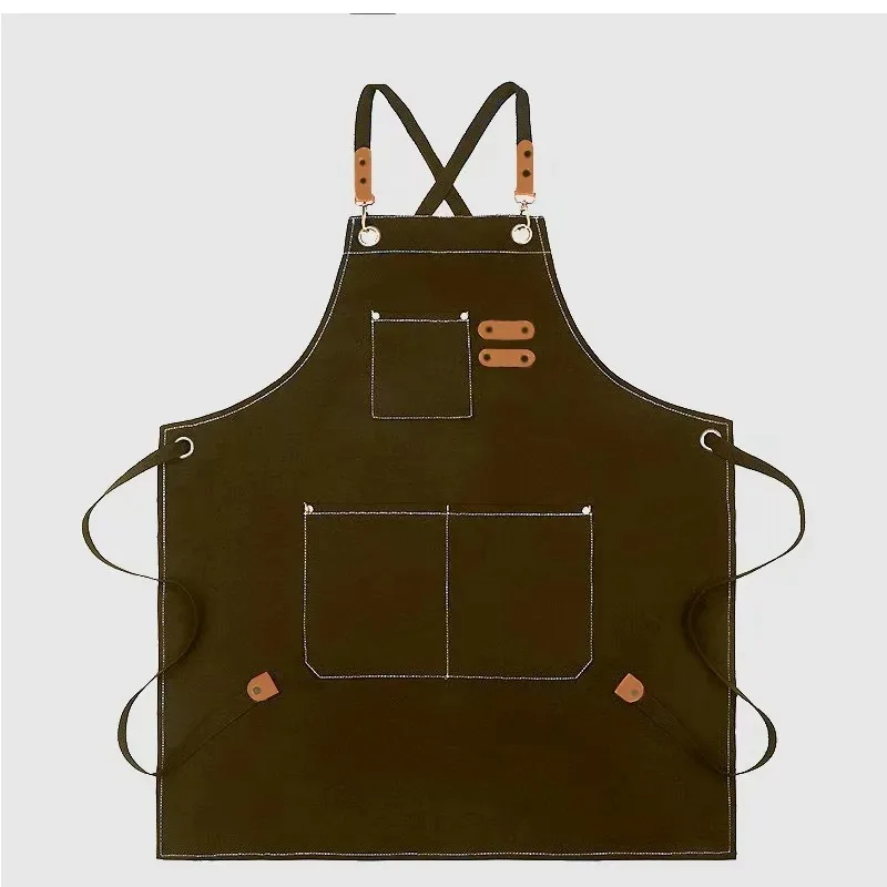 

High Value Cotton Kitchen Apron Waterproof Oilproof Thickened Anti Fouling Denim Workwear
