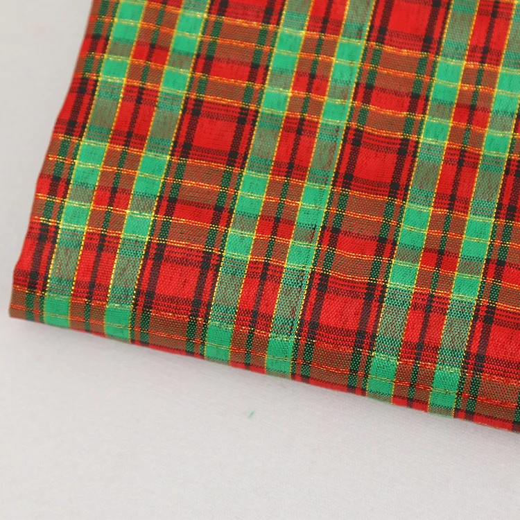 Polyester Gold and Silver Plaid Christmas Cloth, Holiday Tablecloth, Toys, Crafts, Shoes Decorative Surface