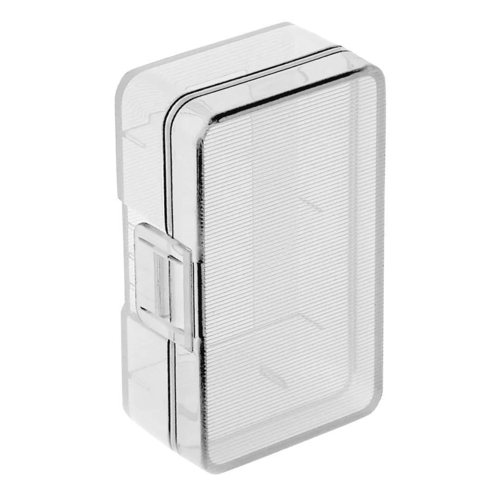 

Pp Plastic Storage Box Lightweight Transparent Container With Lid 9V Batteries Organizer For Travel Home Use - Compact