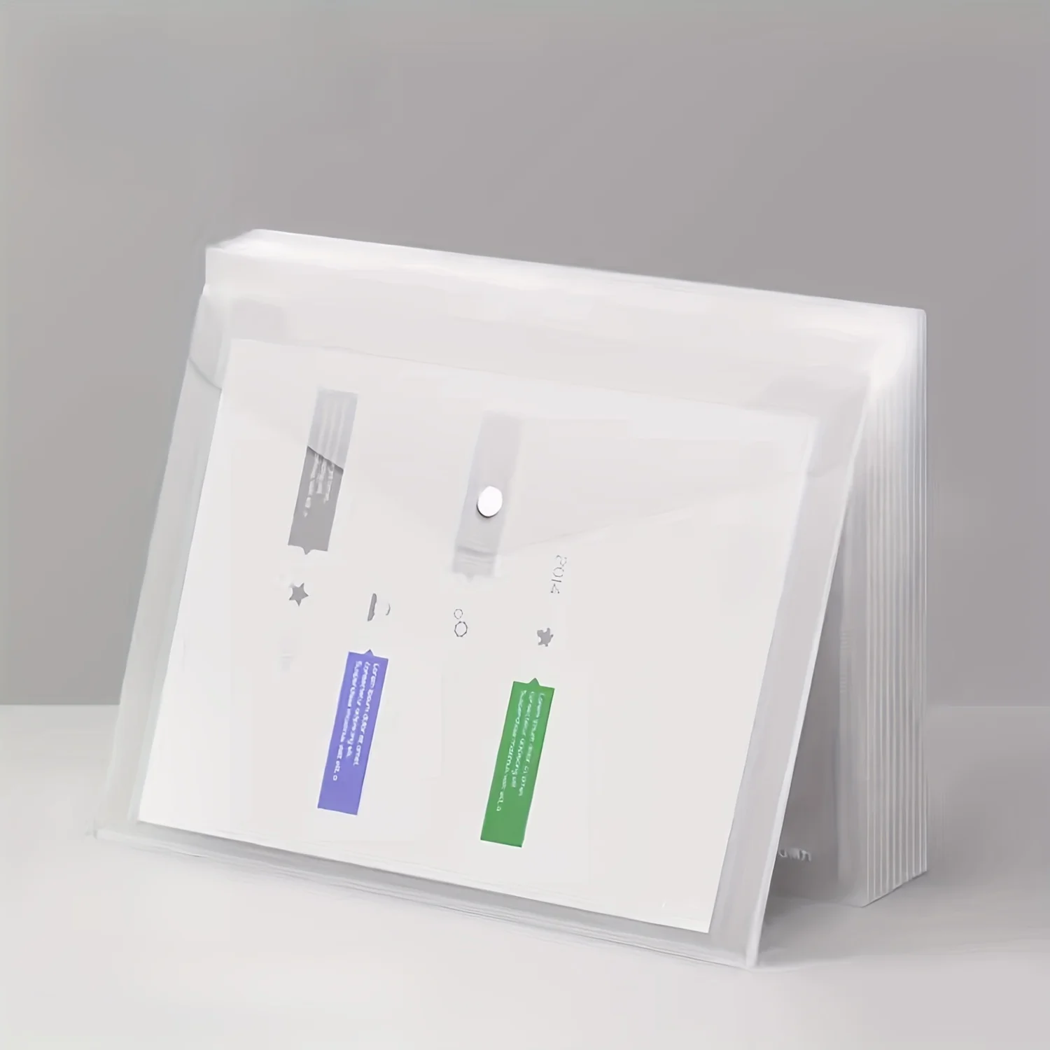 

Clear Plastic Wallets A4-30 Pack Plastic Folders Document Wallets Files Popper Wallets