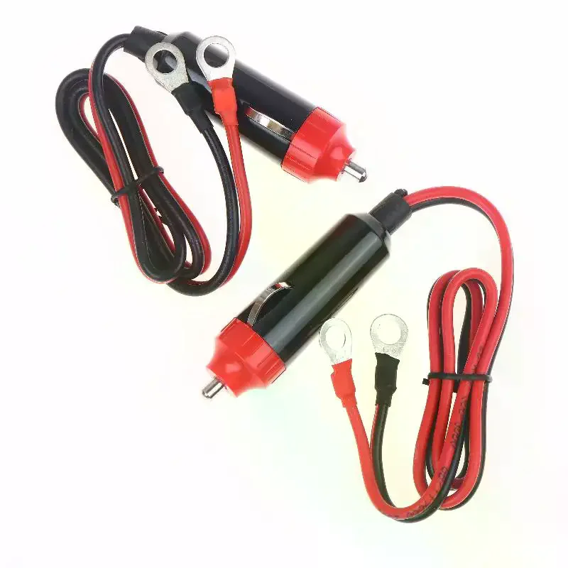 Car Power Supply Inverter Wire 50cm Car Cigarette  Plug Cable Socket With Battery Eyelet Terminal Connector