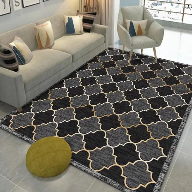 Area Rug for Living Room Fluffy Modern Indoor Moroccan Checkered Rugs for Bedroom Non-slip Play Room Decor Entrance Door Mat