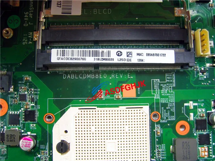 Imagem -06 - Usado e Motherboard Laptop Original Adequado para Toshiba Satellite L750d L755d A000080700 Dablcdmb8e0 Teste ok