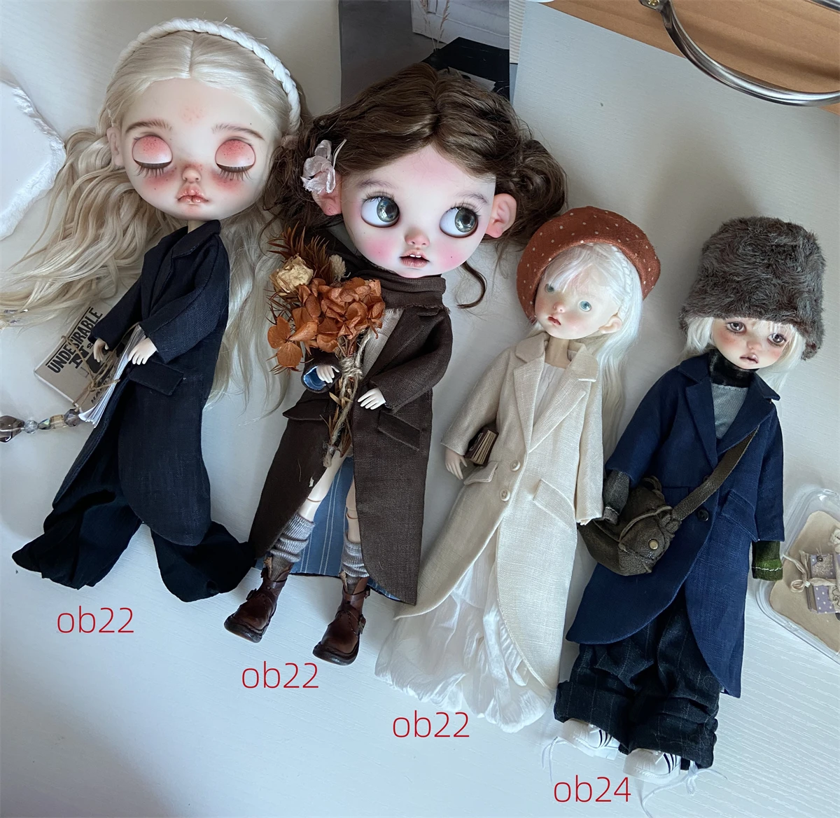 

Custom Long Coat For BJD Doll Clothes blyth ob22 ob24 1/6 1/4 1/3 IP W535