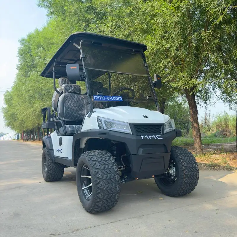 MMC High Performance 4 Seats Electric Golf Cart Trolley Lithium Battery Powered High Speed 4 Wheels Electric Golf Carts