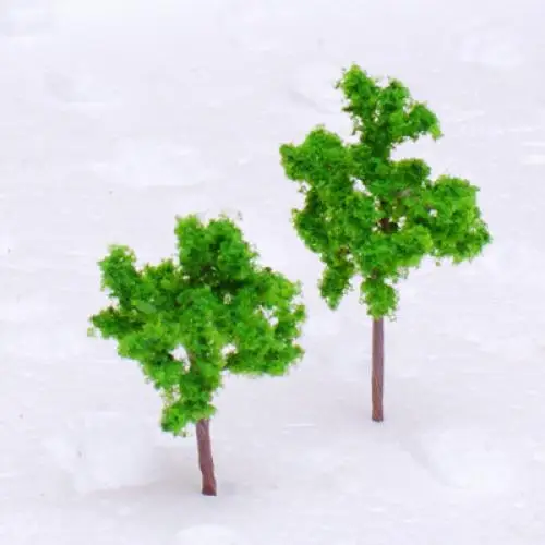 4cm Green Pine Trees Model fit Z Scale Railways Street Park Layout Approx. 50pcs