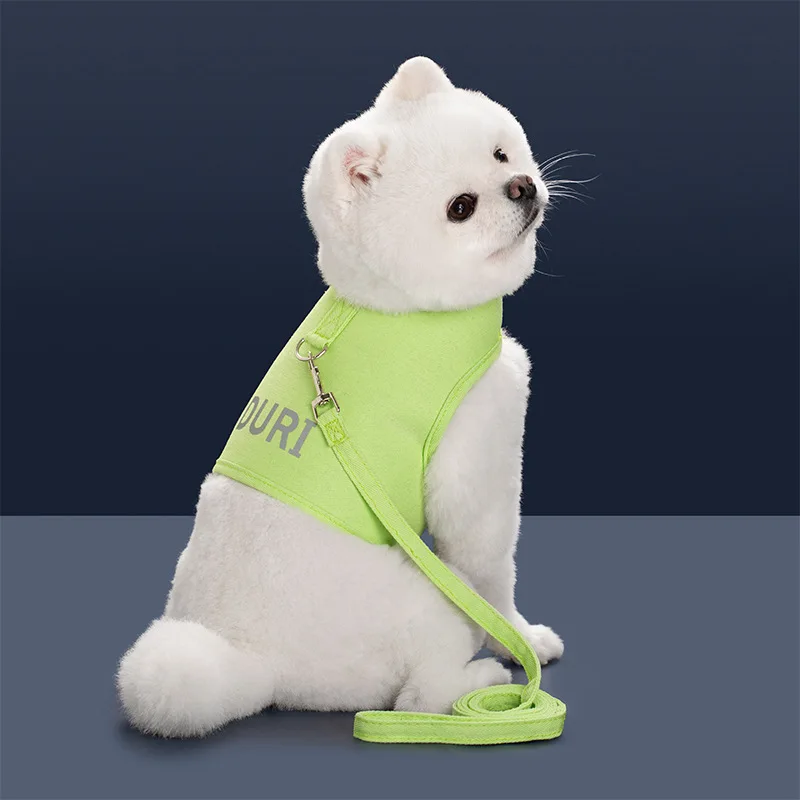 

Puppy Harness Leash Set for Small Medium Dog Cat Vest Breathable Pet Chest Strap French Bulldog Chihuahua Poodle Pet Supplies