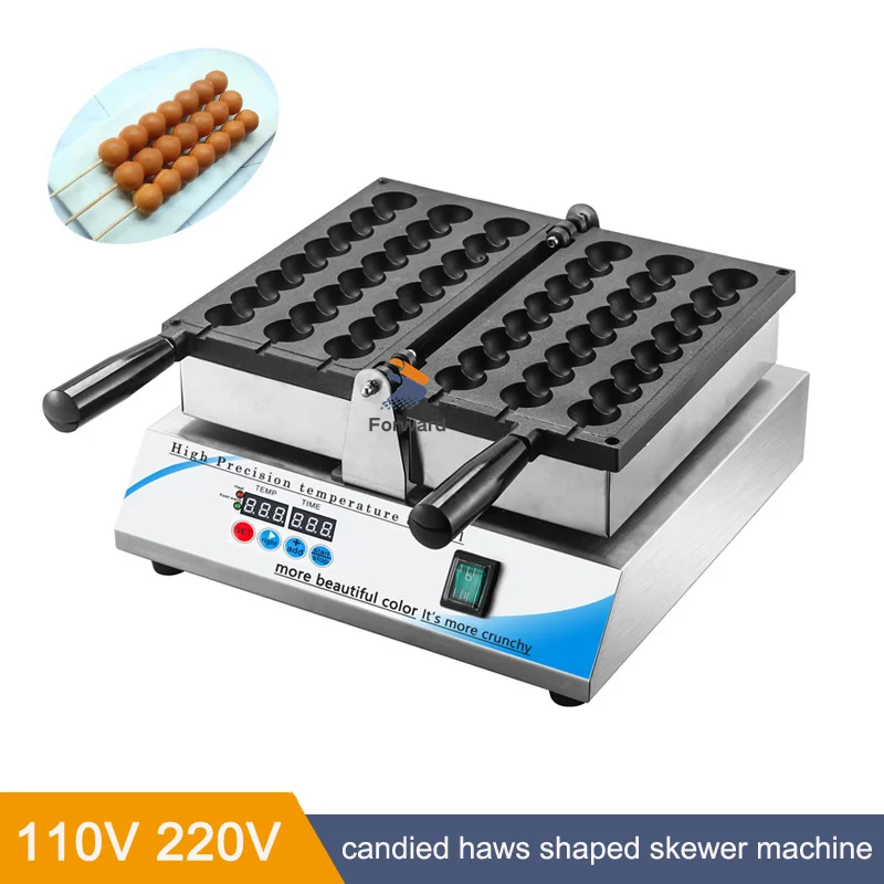 Electric Non-stick Ball Shaped Pastry Waffle Baking Machine Commercial Skewer Waffle Maker Candied Haws Skewer Machine