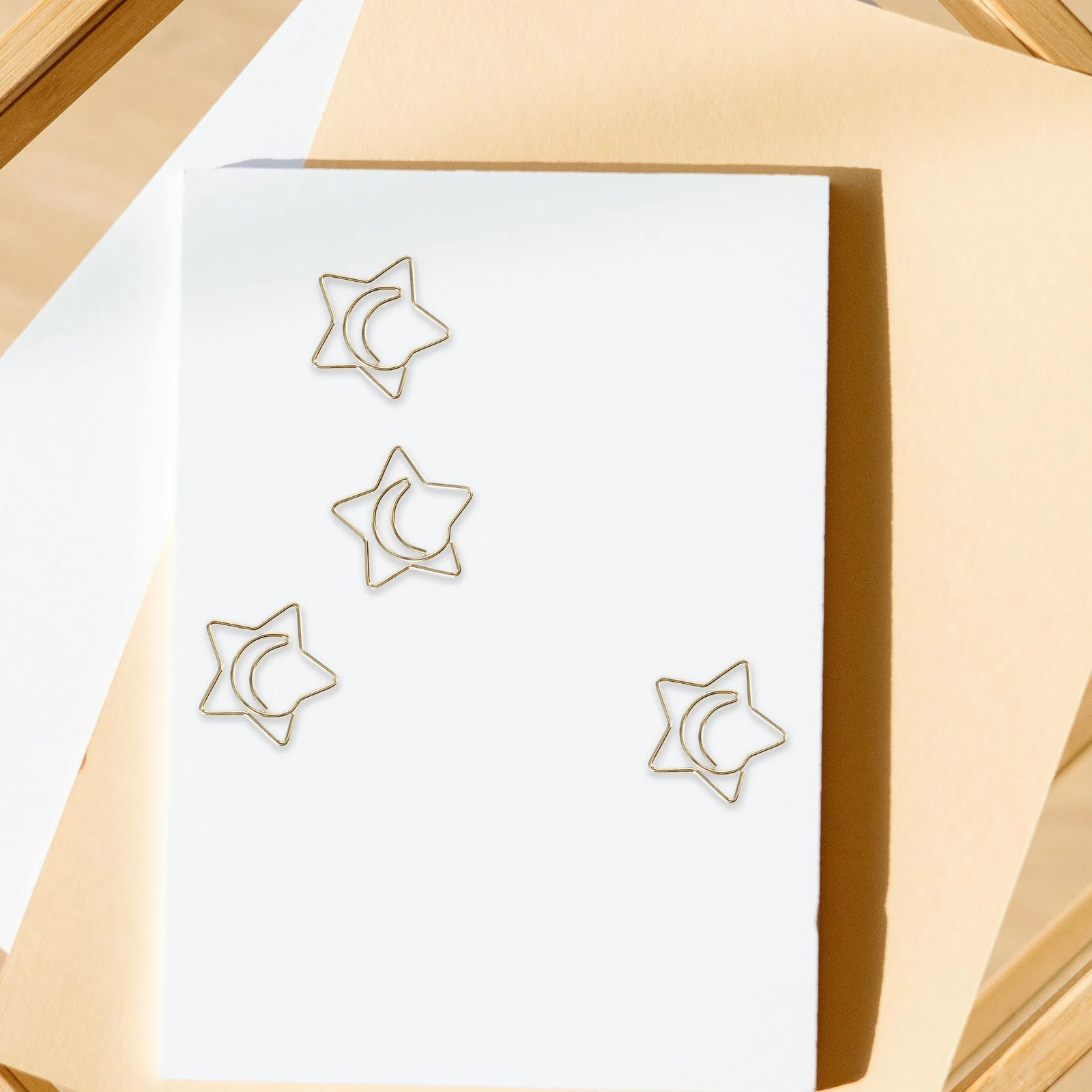 

60 Pcs Star Moon Paper Clips Mini Practical Small Decorative Fold Office Supplies Cute Exquisite Multi Use File Document