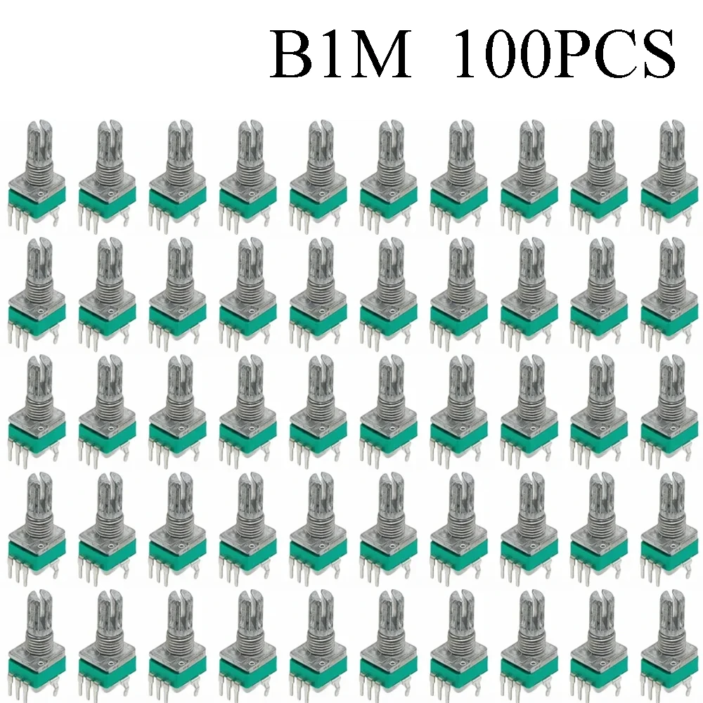 100PCS RK097 Präzision Linear Potentiometer Vertikale Single Link Schaft 15mm D achse B2K B10K B20K B50K B100K B500K B1M