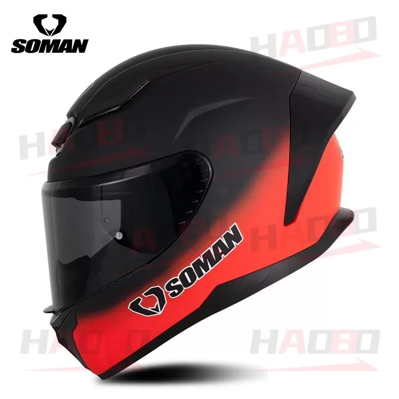 SOMAN SM973 Full Face Open Face Motorcycle Helmet DOT Certification Universal Four Seasons Large Tail Lightweight Casco
