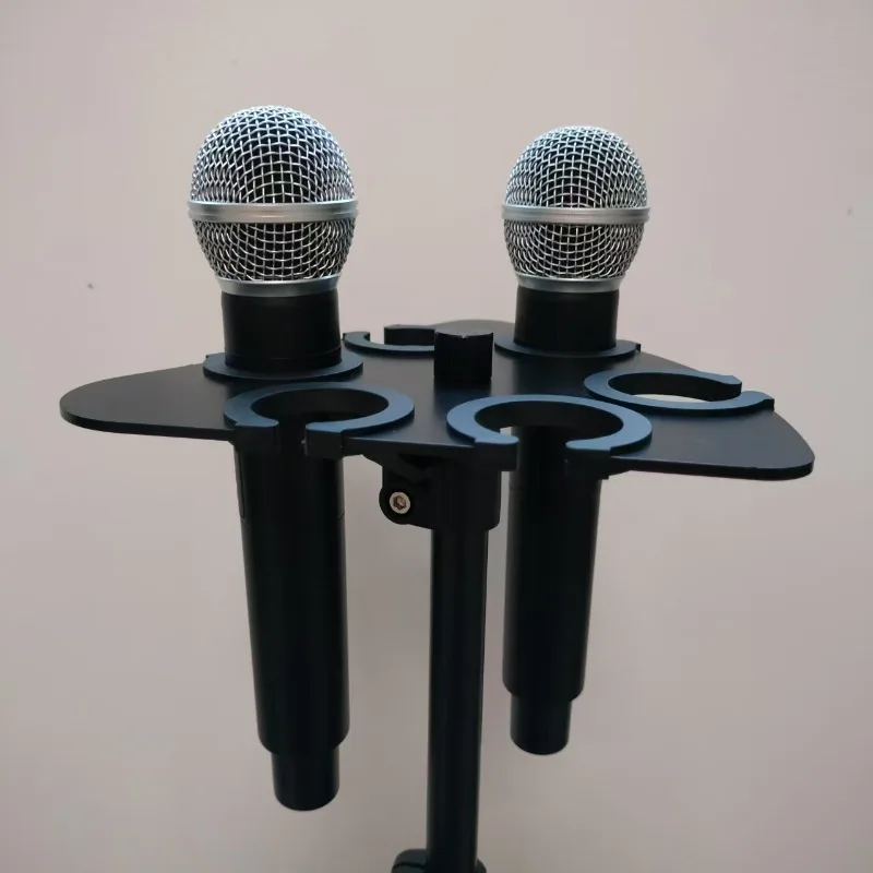 Porous microphone holder tray, handheld microphone placement table, wired wireless storage shelf, multi-function