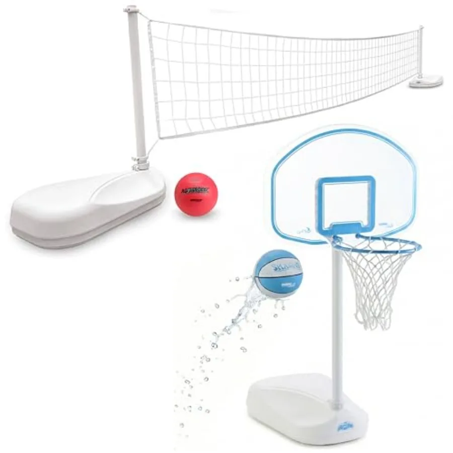 

Indoor/outdoor basketball hoop with stainless steel rim, clear acrylic backboard, water-filled base, transparent design, weathe