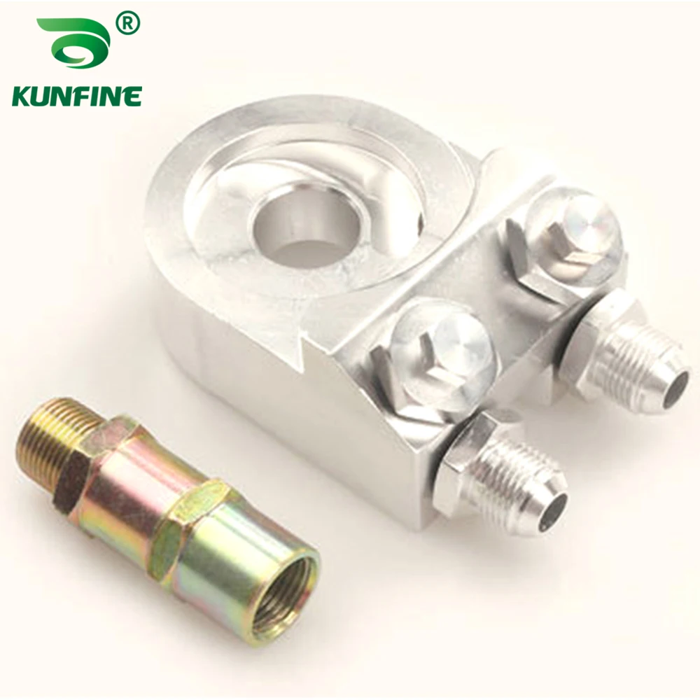 

AN10 Oil Filter Aluminum Cooler Sandwich Plate Adapter Thermostat For Car Truck Tuning Part