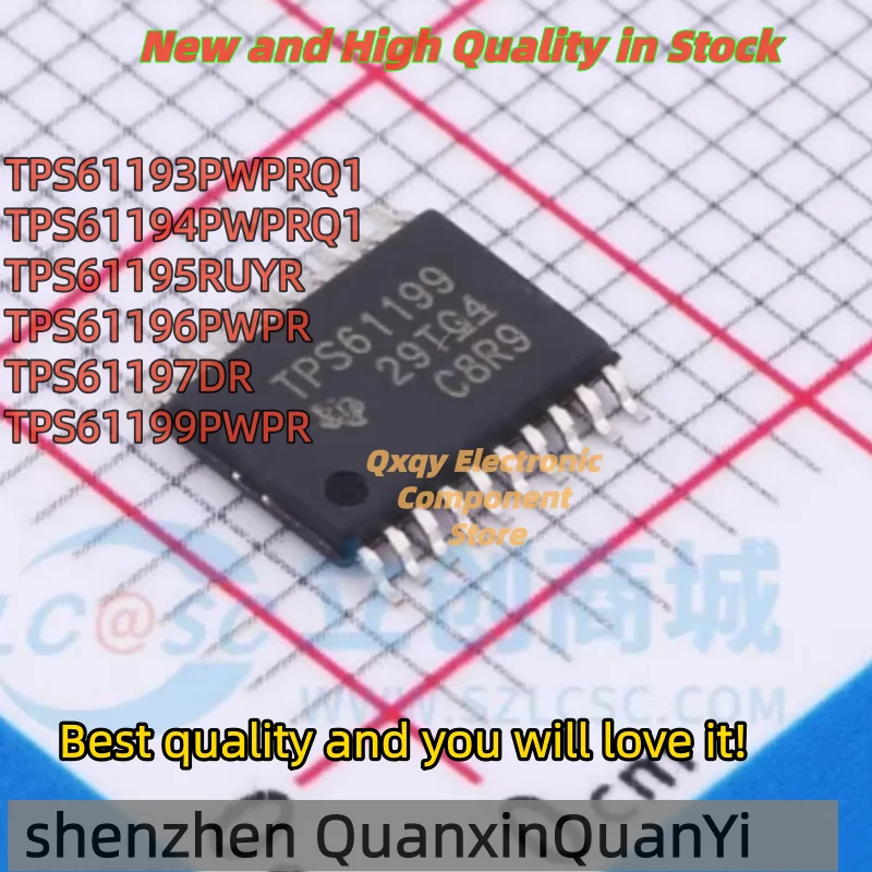 10 Uds TPS61193PWPRQ1 61193Q TPS61194PWPRQ1 61194Q TPS61195RUYR TPS61195 TPS61196PWPR TPS61196 TPS61197DR TPS61197 TPS61199