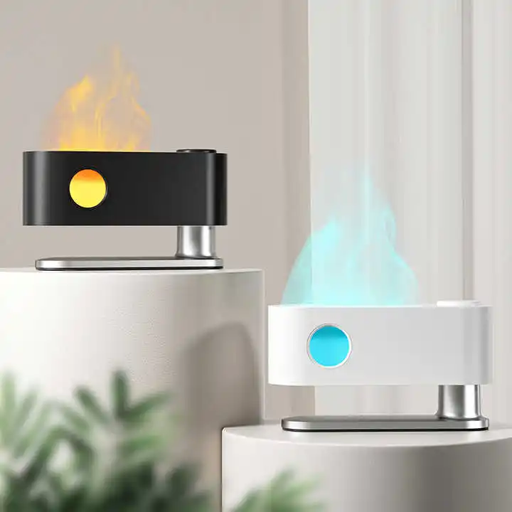 New Design Fashion Essential USB Desktop Oil Diffuser Flame Aromatherapy Humidifier High End Flame Aroma Diffuser