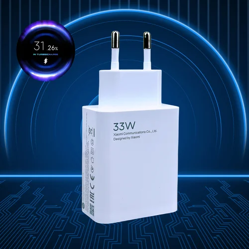 Imagen 2 del producto Cargador Xiaomi Original de 33W, adaptador Turbo de carga rápida de la UE, Cable Usb tipo C para Poco X5 X4 M5S X3 Pro Redmi Note 12 13 12R 13R