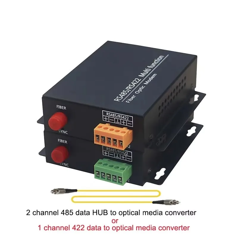 

RS-485/RS-422 data port to fiber optic media converter, for industrial automatic control,parking gate system and access control
