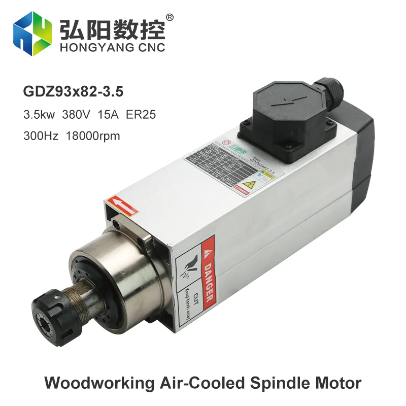 

Двигатель шпинделя с ЧПУ 3,5 кВт ER25, квадратный двигатель шпинделя с воздушным охлаждением, 220 В, 380 В, фрезерный шпиндель, 4 шт., подшипники для гравировки фрезерного станка с ЧПУ