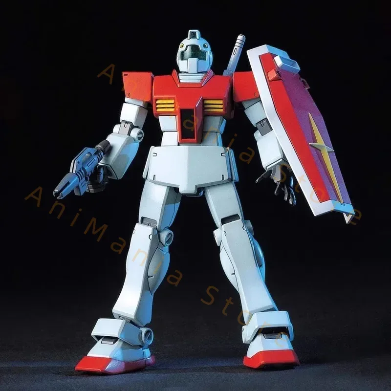 Bandai Original Gundam Model Kit Anime Figure HGUC 1/144 RGM-79GM Action Figures Toys Collectible Ornaments Gifts for Children