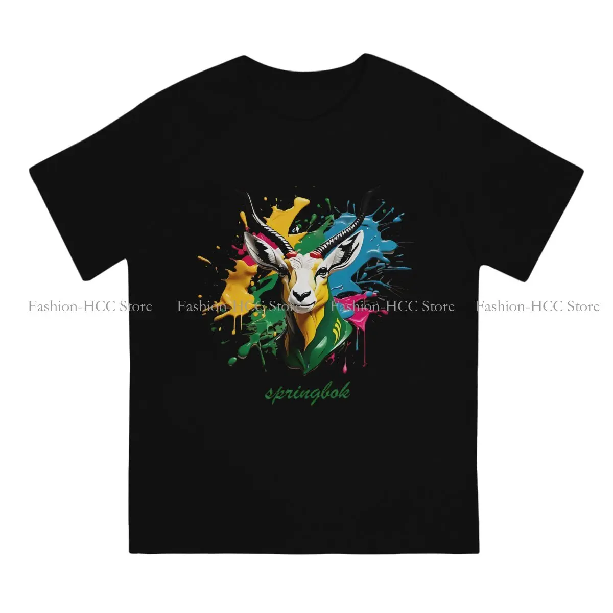 South Afric Springbok Rugby Colourful T Shirt Polyester Graphic Men Tees Summer Clothing Harajuku Crewneck TShirt