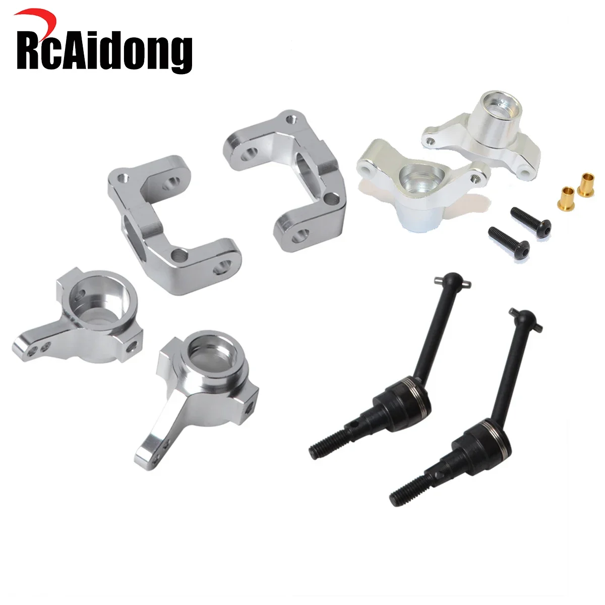 Aluminum Swing Shaft/Front Rear Upright Arm/C-Hub Set for Tamiya TA02/TA02SW Upgrades Parts