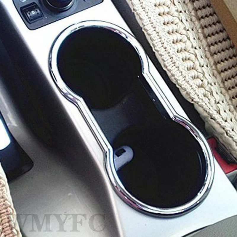 Car Styling for Kuga Escape Chrome Water Armrest Cup Holders Trim 2013-2015 for FORD Kuga Ashtray Cup Holder Frame Stickers