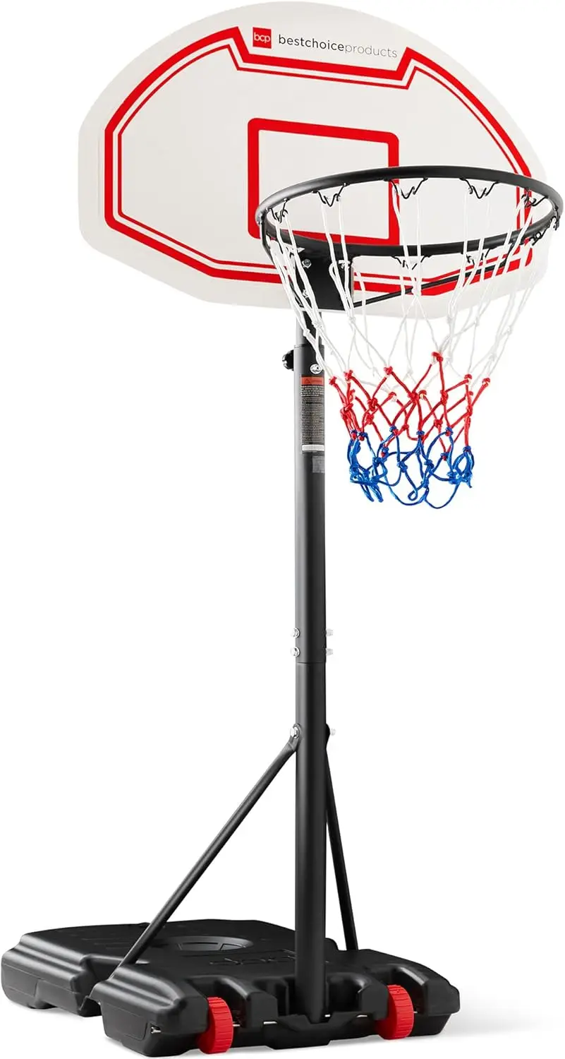

Height-Adjustable Kids Basketball Hoop, Portable Backboard Set, 70.5-82.3in Tall
