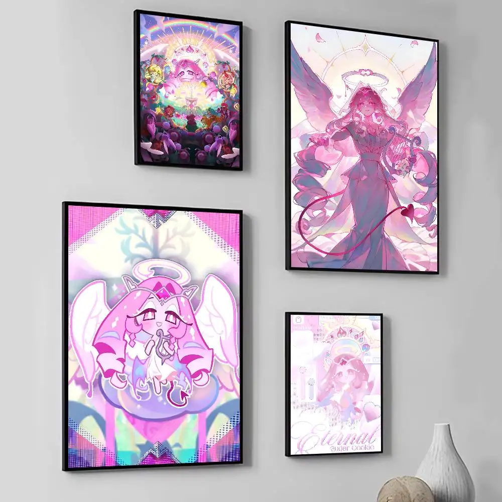 Anime Game E-Eternal Sugar Cookie Cartoon Posters Fancy Wall Sticker for Living Room Bar Decoration Wall Decor