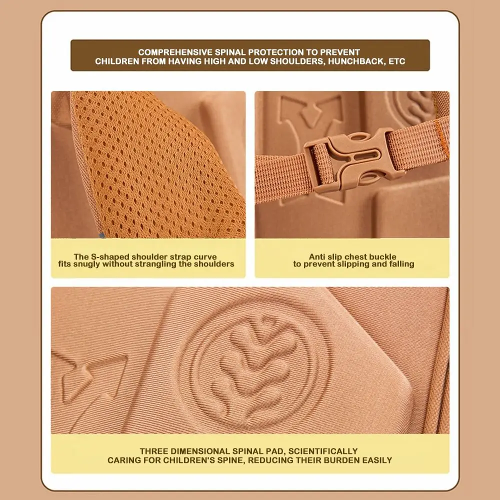 防水カピバラバックパック大容量カードバッジ人形スクールバッグ負担軽減幅広ストラップ学生用バックパック