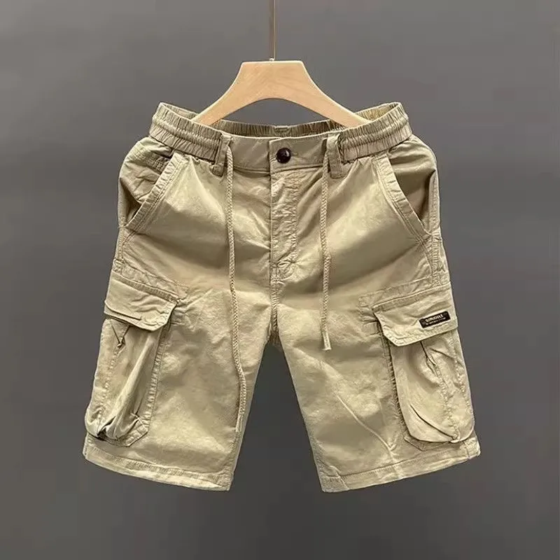 

Мужские повседневные шорты свободного кроя, износостойкие, грязеотталкивающие, летние, тонкие, прямого кроя, длиной пять дюймов, в японском стиле, модные