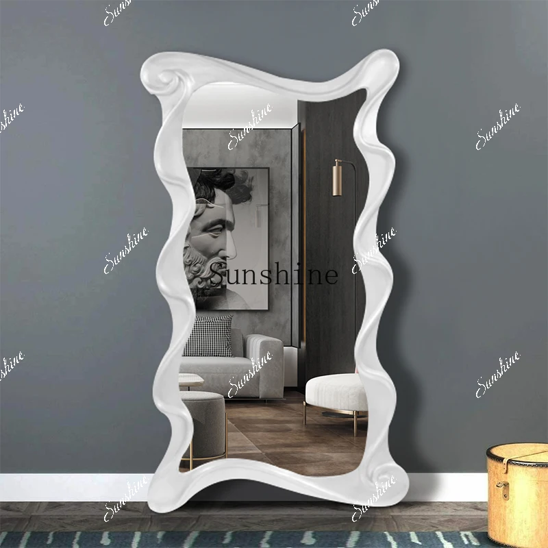 

French shaped living room wall hanging wave floor full body bedroom fitting mirror FT
