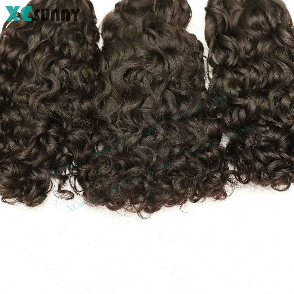 BULK Human Hair Water WAVE BULK Braiding Hair Extensions ผมหยิกสําหรับ Boho Braids Human Hair Bundles วาดคู่ขายส่ง