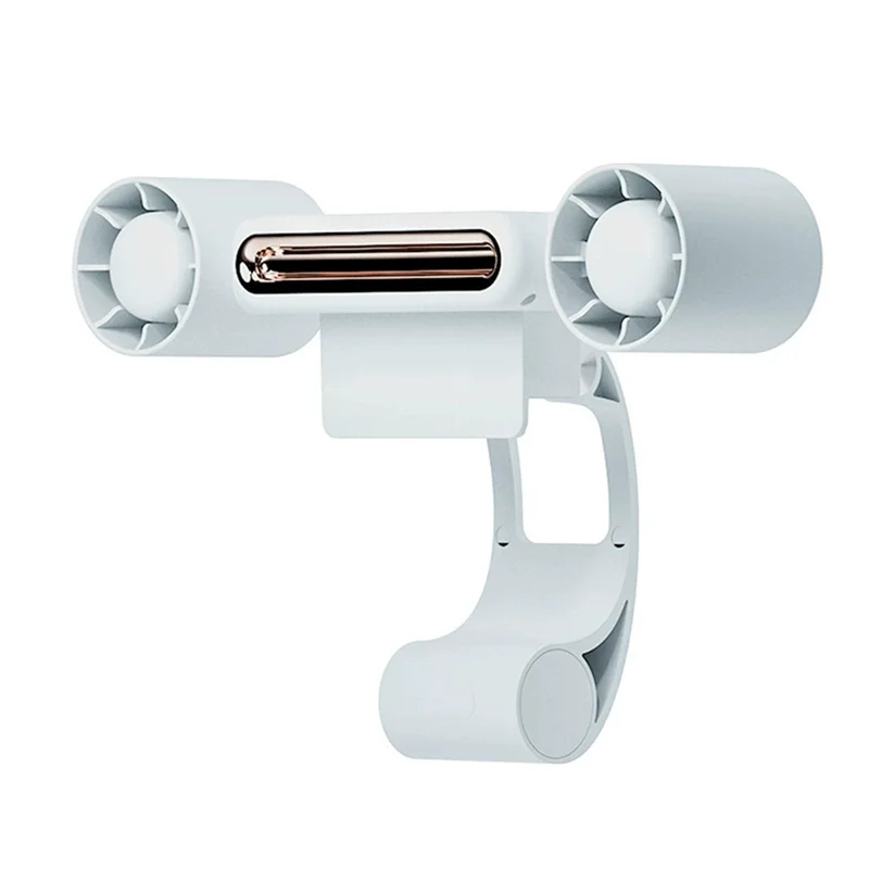 ABKD draagbare airconditioner-oplaadventilator met LED-licht, lichtgevende mute-ventilator, kleine ventilator met hangend scherm met vier snelheden