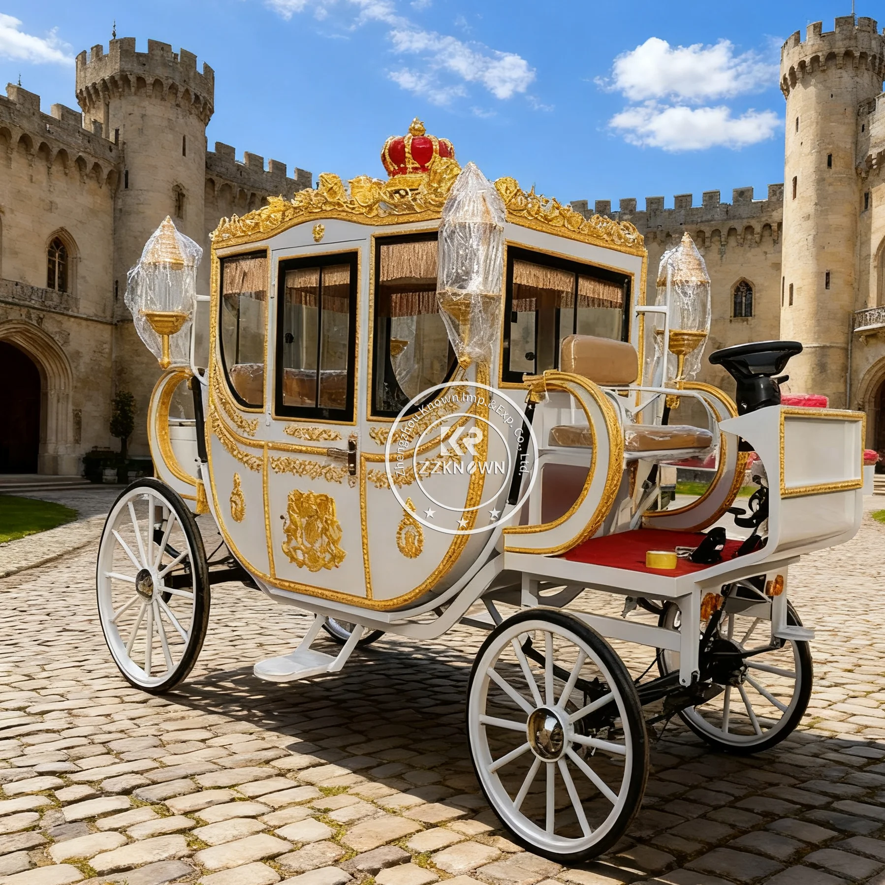 Luxury Horse Drawn Carriage Classic Princess Vintage Royal Carriage Luxury Cinderella Carriage for Themed Events