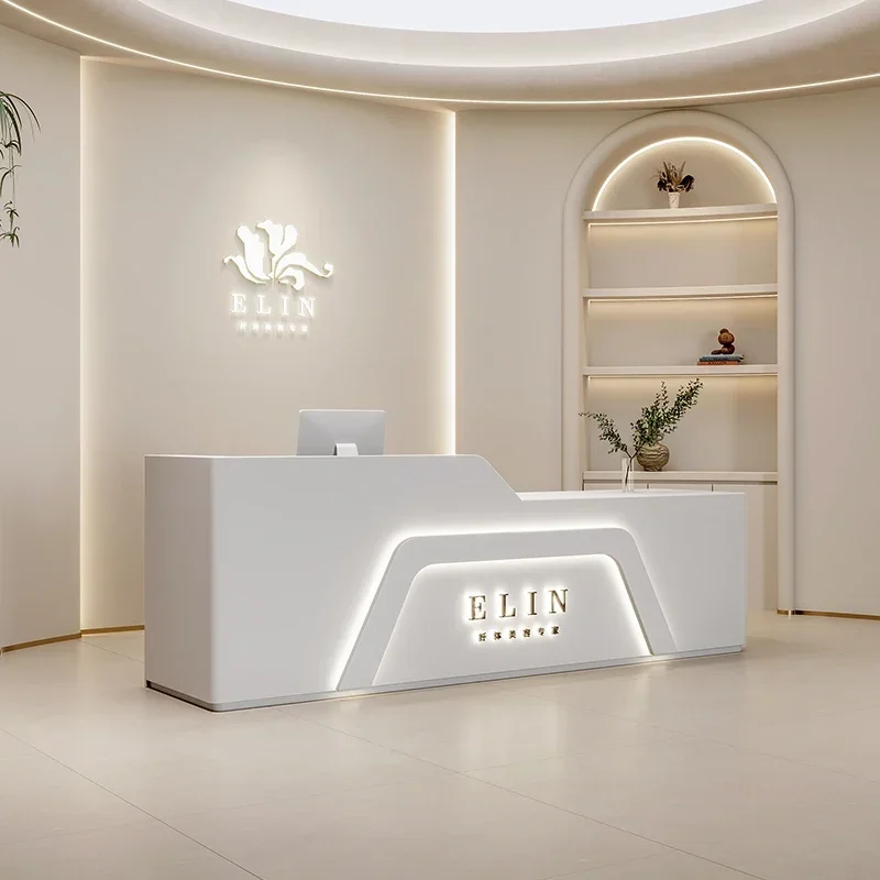 Furniture For Stores Beauty Salon Cafe Counter Institute Restaurant Reception Desk Barber Shop Table Hairdressing Reseption Spa