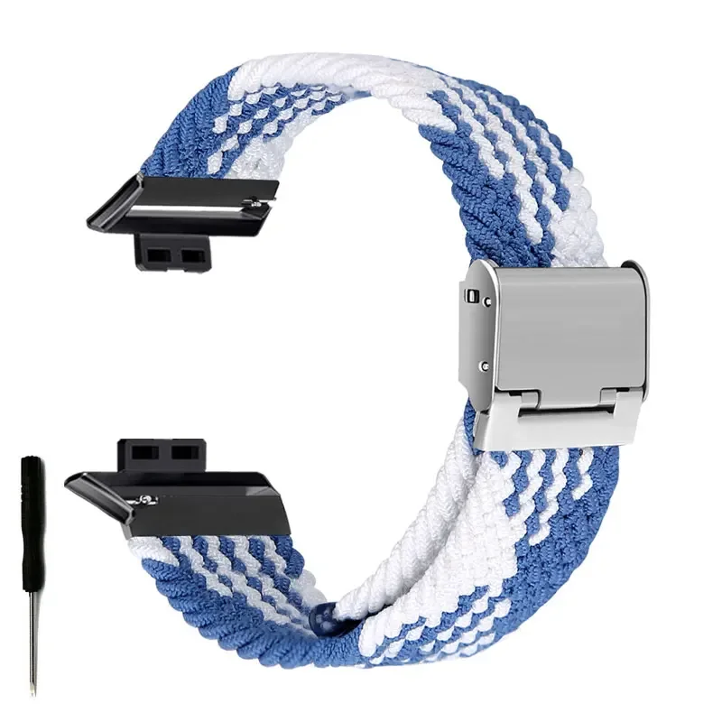 Braided Solo Loop Nylon fabric Strap Sports  For huawei Watch band 16mm 18mm 20mm 22mm Elastic Bracelet for huawei FIT Series