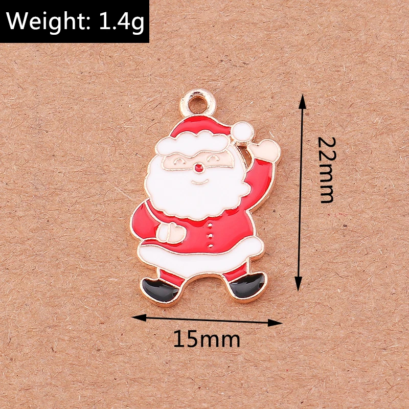 10 Stück niedliche Emaille-Schneeflocken-Anhänger für Ohrringe, Halsketten, DIY-Armbänder, Weihnachtsschmuckherstellung, Zubehör – Detail 17