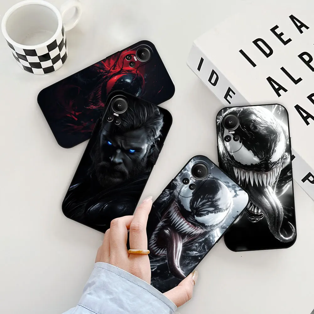 Marvel Venom 3 The Last Dance Phone Case For OPPO Reno 11 11F 10 8 8T 7 7Z 6 6Z 5 4 3 2F Z ACE Pro Plus 4G 5G Black Soft Cover